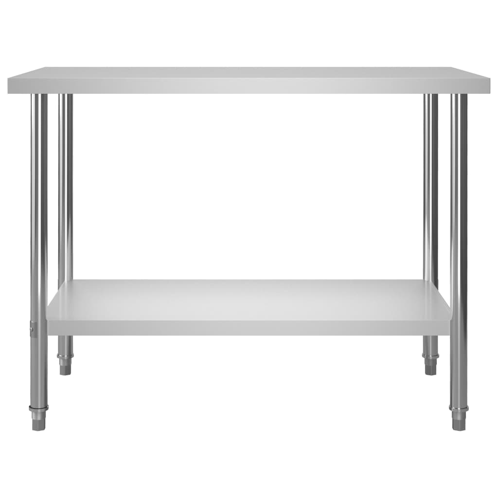 Mesa trabalho cozinha c/ prateleira 120x60x150cm aço inoxidável CFW367124 - 6