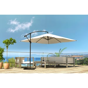 Parasol carré 3x3m écru SOLENZARA