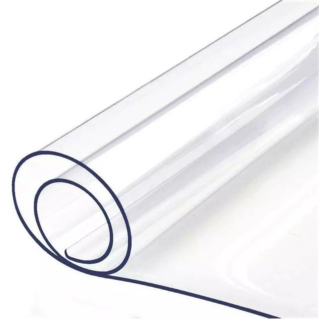 Protector De Mesa Transparente Mayda – Lámina PVC 2 Mm, Borde Biselado 45°, Lavable Y Antimanchas
