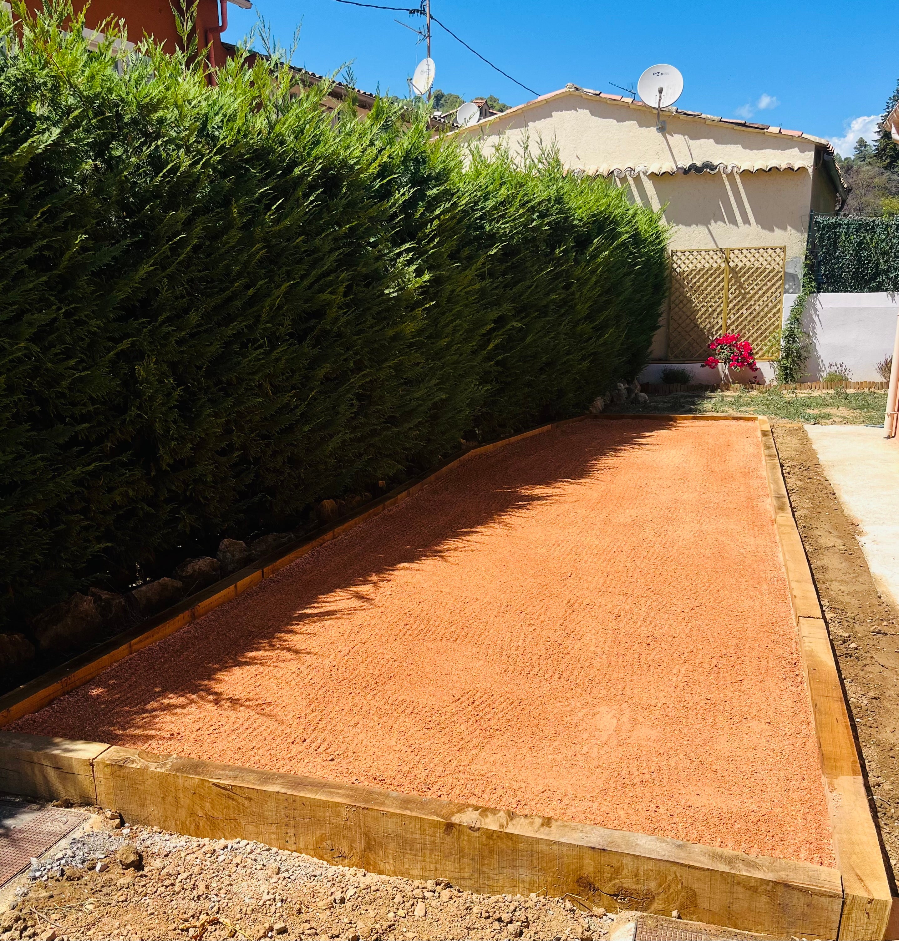 Pack +/- 1,5T ≃ 20M² (2 X 750Kg) Sable Stabilisé Rose de Provence pour Terrain de Pétanque Ø 0/4 mm - Livraison STANDARD - 3