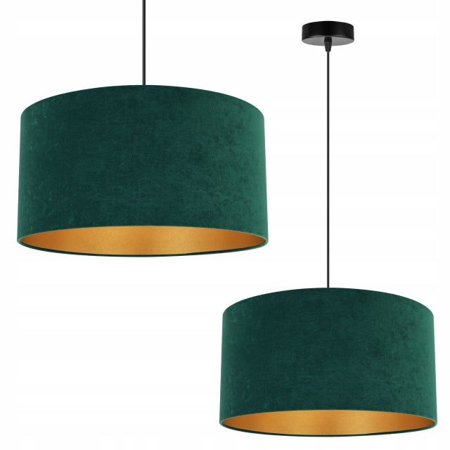 Lampa sufitowa wisząca modern 1xE27 klosz okrągły złoty/zielony Light Home LH