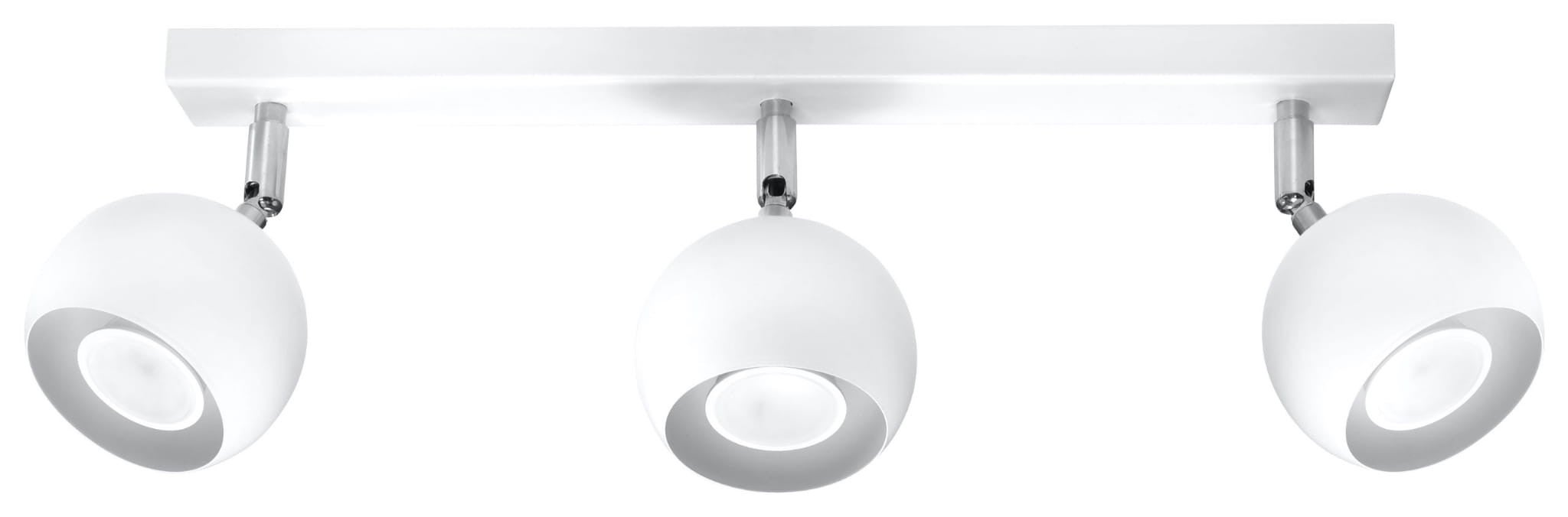 Reflektor sufitowy spot natynkowy Oculare listwa biały chromowany 3xGU10x40W wym: 45 x 45 cm metal Sollux Lighting