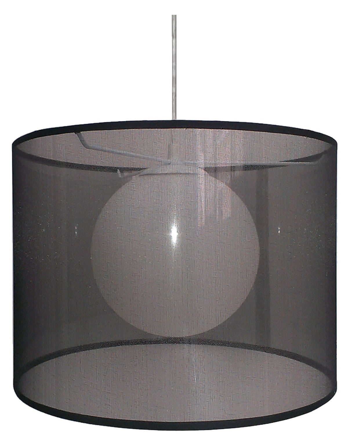 Lampa sufitowa Chicago biało-czarna 1xE27x60W wym: 110 x 35 x 35 cm tkanina Candellux