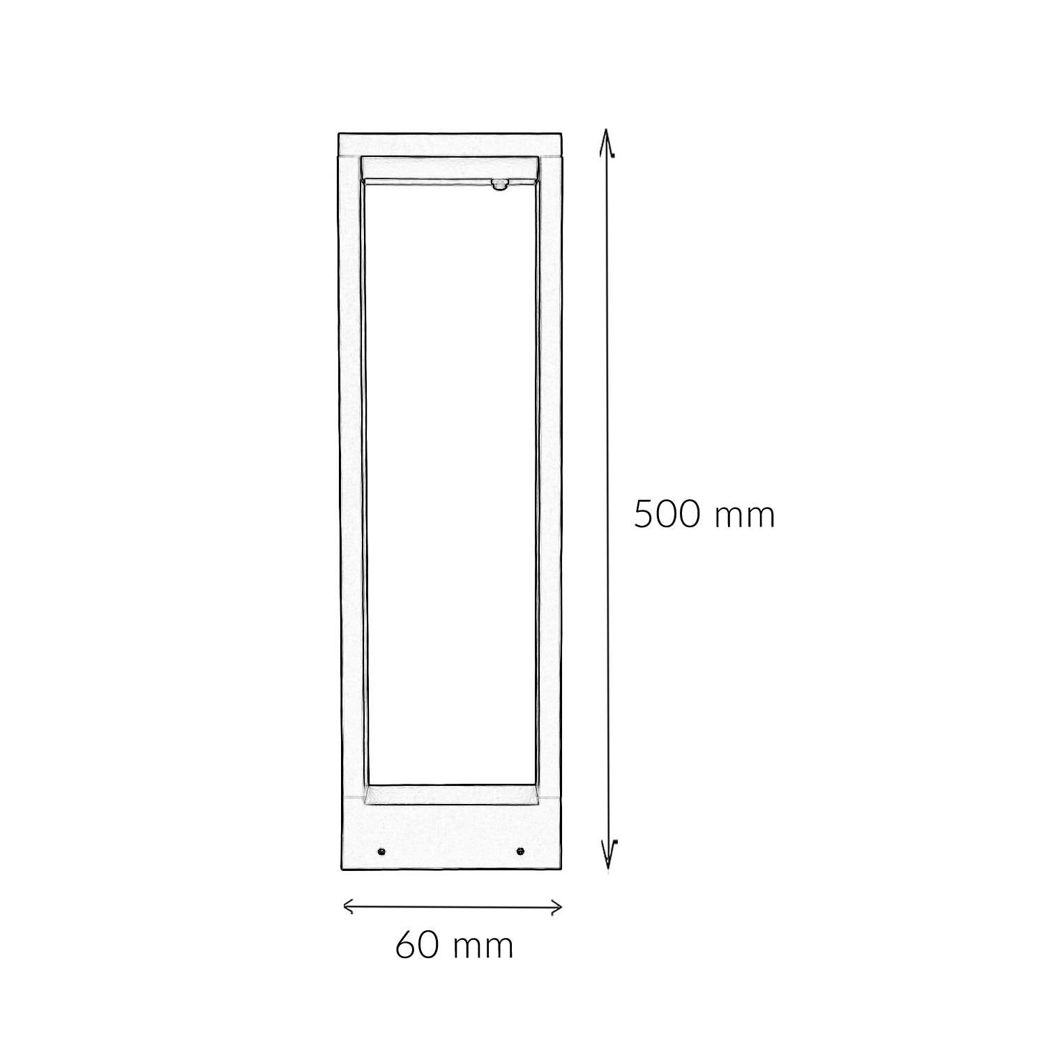 Lampada da giardino decorativa MENISINO LED 50cm IP54 resistente alle intemperie colore antracite lampione da percorso - 7