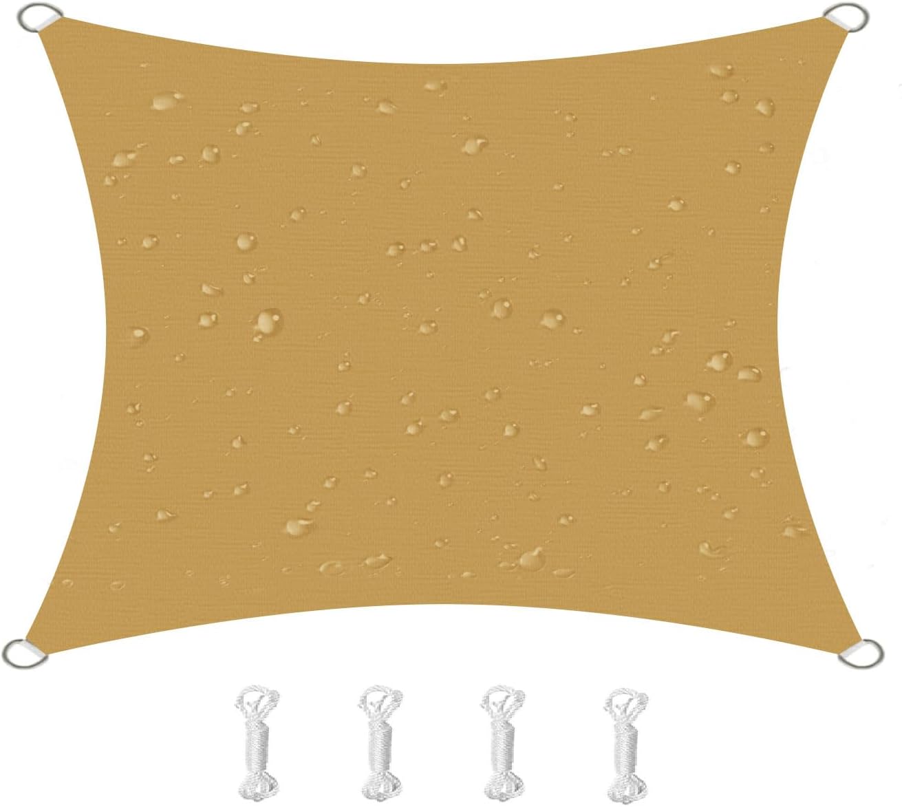 Żagiel przeciwsłoneczny kwadratowy, wodoodporny, wiatroodporny, odporny na promieniowanie UV, odpowiedni na podwórko, do ogrodu, na taras, 3x3 m, pia