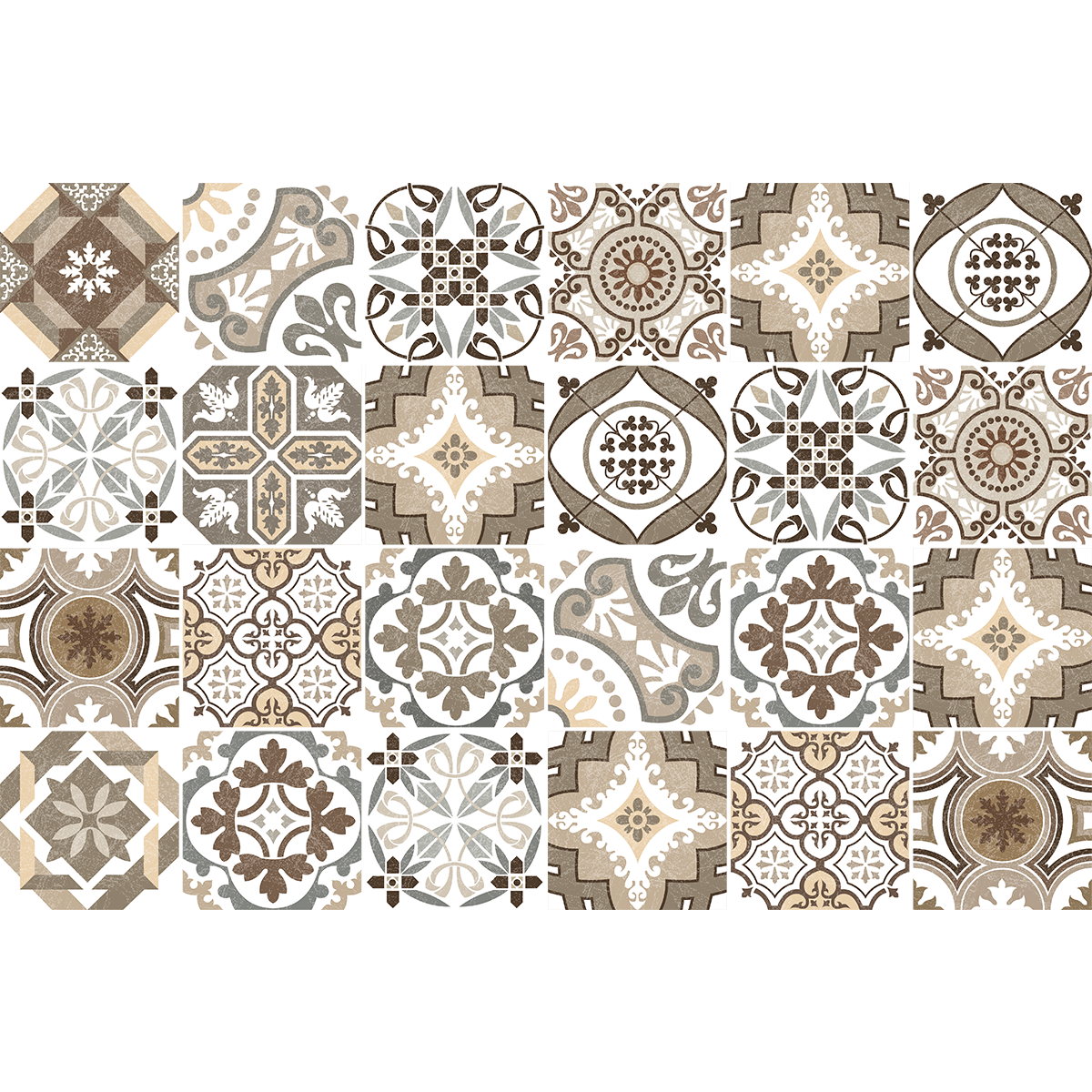 24 adesivi piastrelle di cemento mobili leorenia - Sticker adesivo - adesivi murali - 24stickers20x20cm - 2