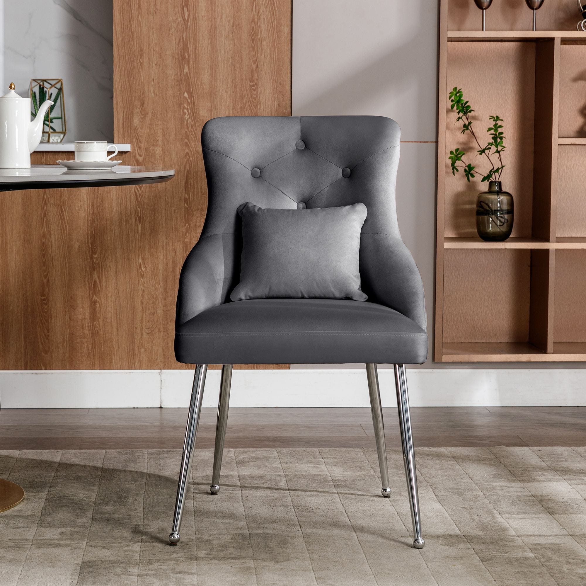 Chaise De Cuisine Rembourrée Morandi FurnitureR - Chaise Pivotante Avec Roulettes Et Dossier - Tissu Aqua - Confort Moderne