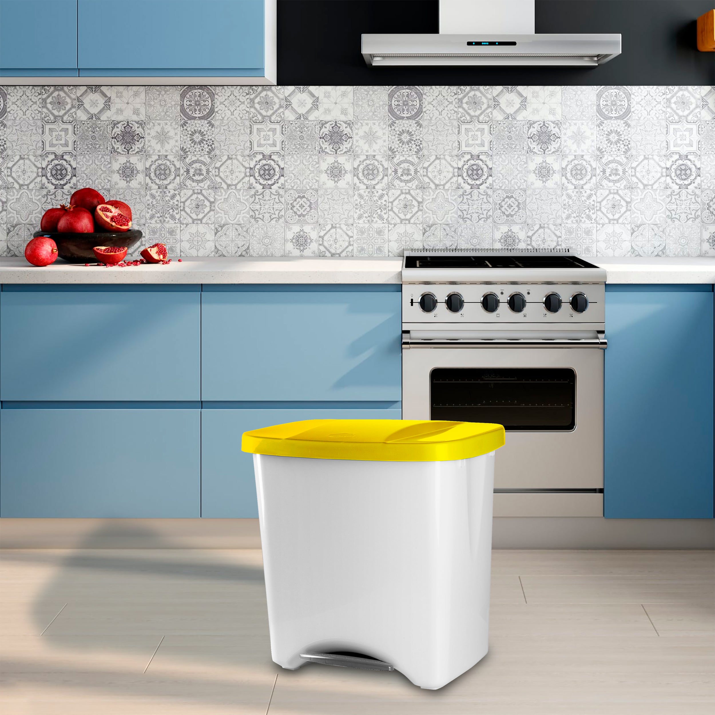 Cubo ecológico Denox con pedal - 50 l - Amarillo - 3