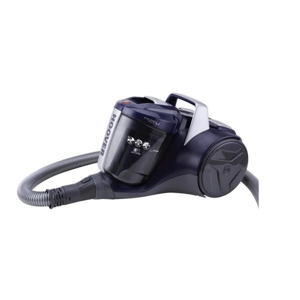 Hoover Breeze BR71_BR20011 Aspirapolvere a Traino senza Sacco, Ciclonico, Spazzola Parquet, Accessori Integrati, 700W, Blu Navy [Classe di efficienza