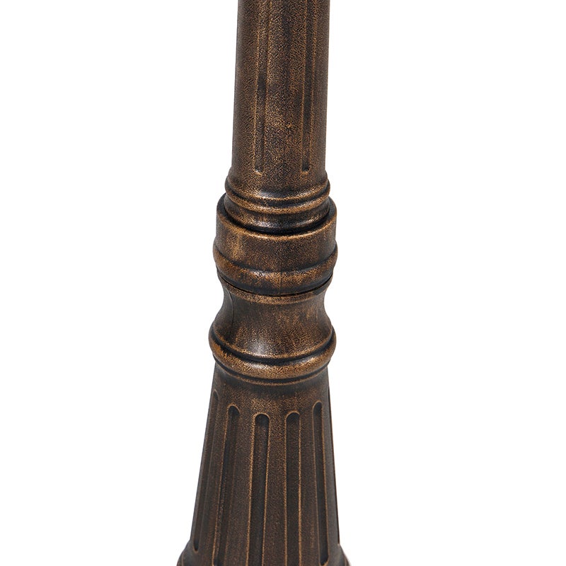 Qazqa classic-antique lanterne extérieure pour jardin - New Haven - doré/laiton, max. 15w, e27, 216.5cm, IP44, à 3 lumières - 8