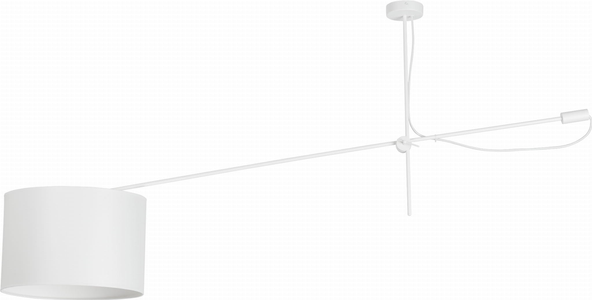 Lampa wisząca Viper biała 1xE27x60W wym: 58 x 158 x 65 cm tkanina Nowodvorski Lighting