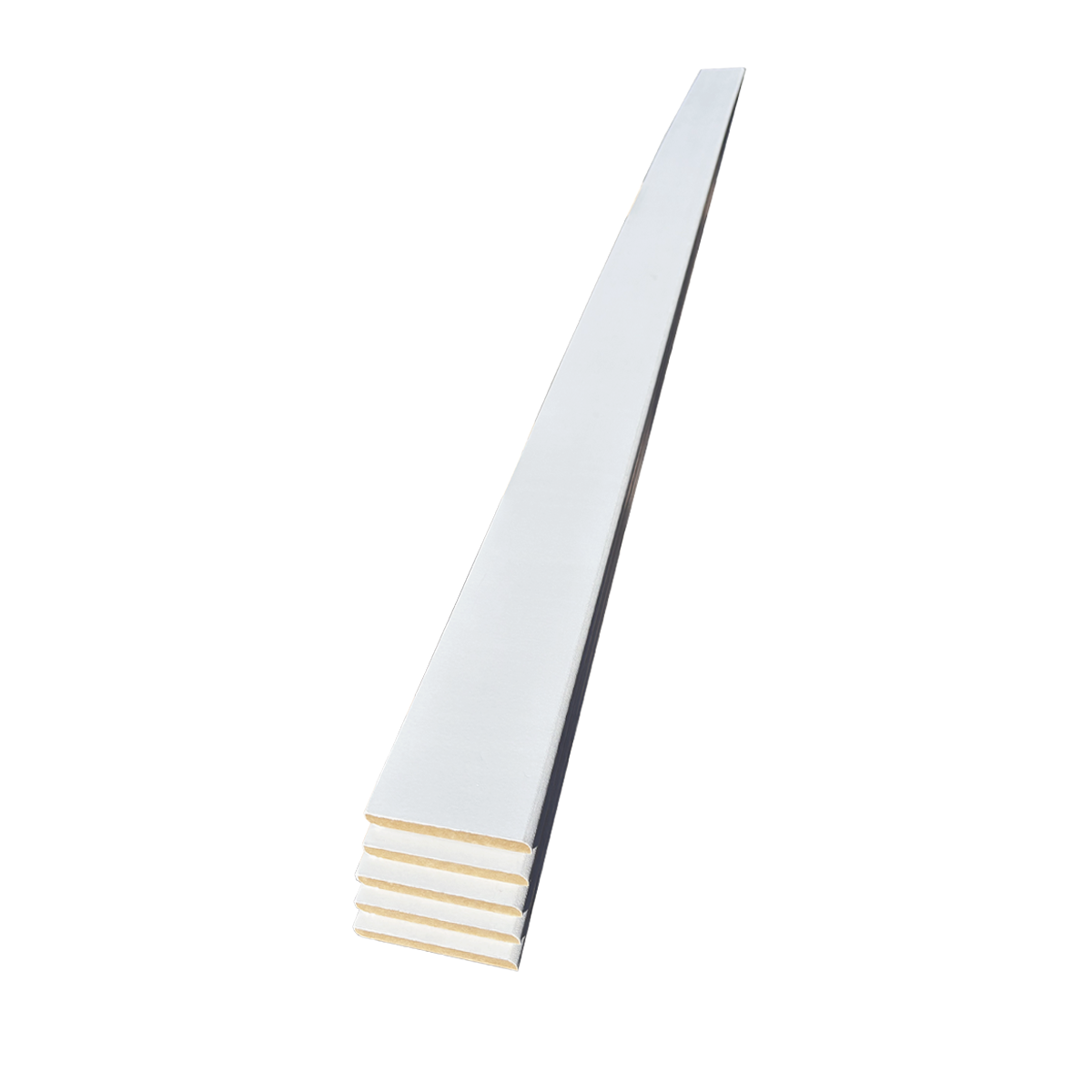Lot de 5 Plinthes Arrondies MDF Prépeint Blanc, L. 2,44 m x l. 11,8 cm x Ep. 1,2 cm - 5