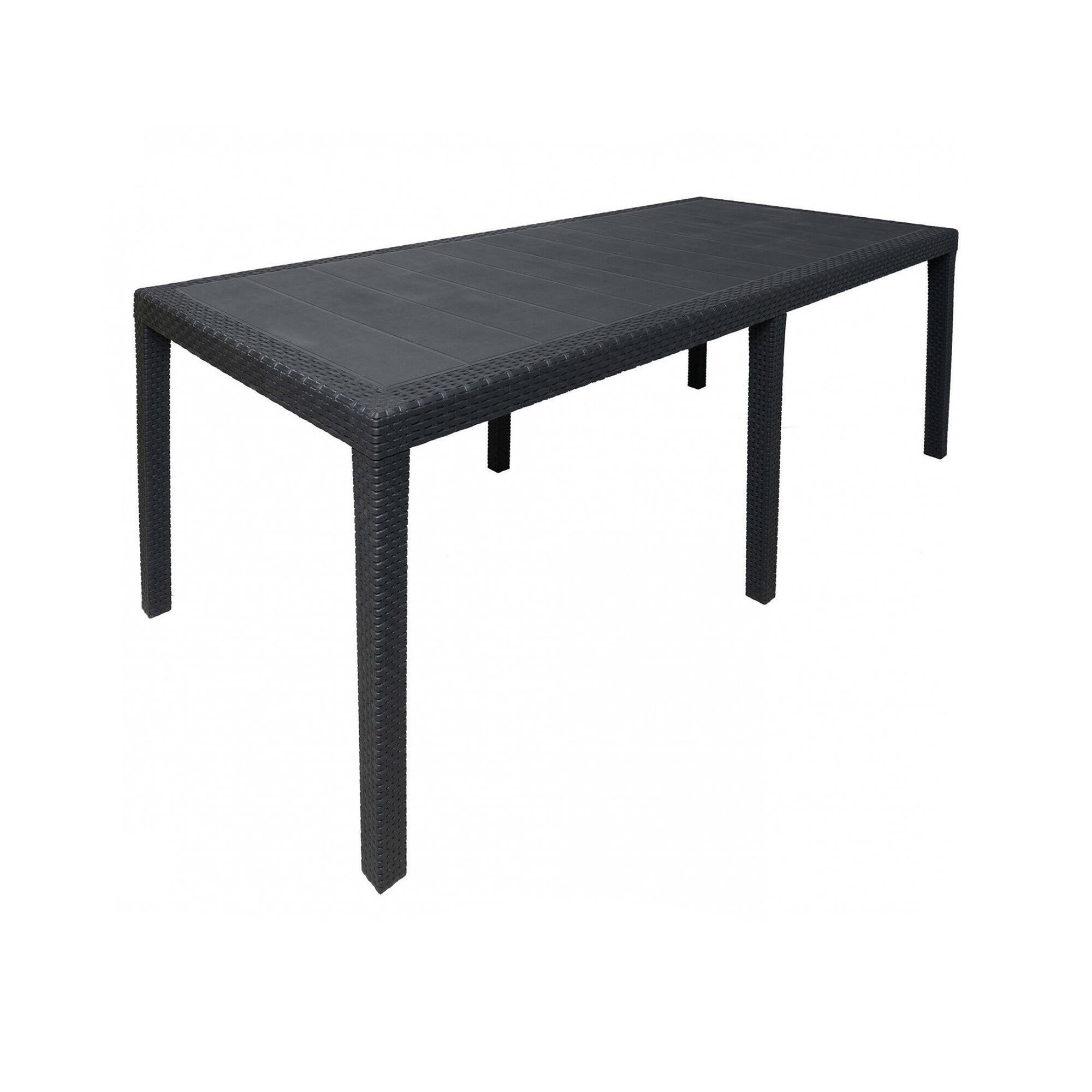 Mesa de Exterior, 10 Lugares, Extensível, Impermeável, 150x90x72h cm, Cor Antracite - Made in Italy - 6