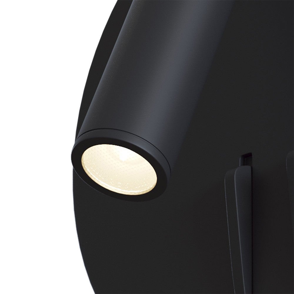 Lampada da parete Ios 176 Nero in Alluminio IP 20 AC 220-240 per interni, ufficio, casa, salotto, corridoio 3000K 1x9W, lamp. non incl. - 9