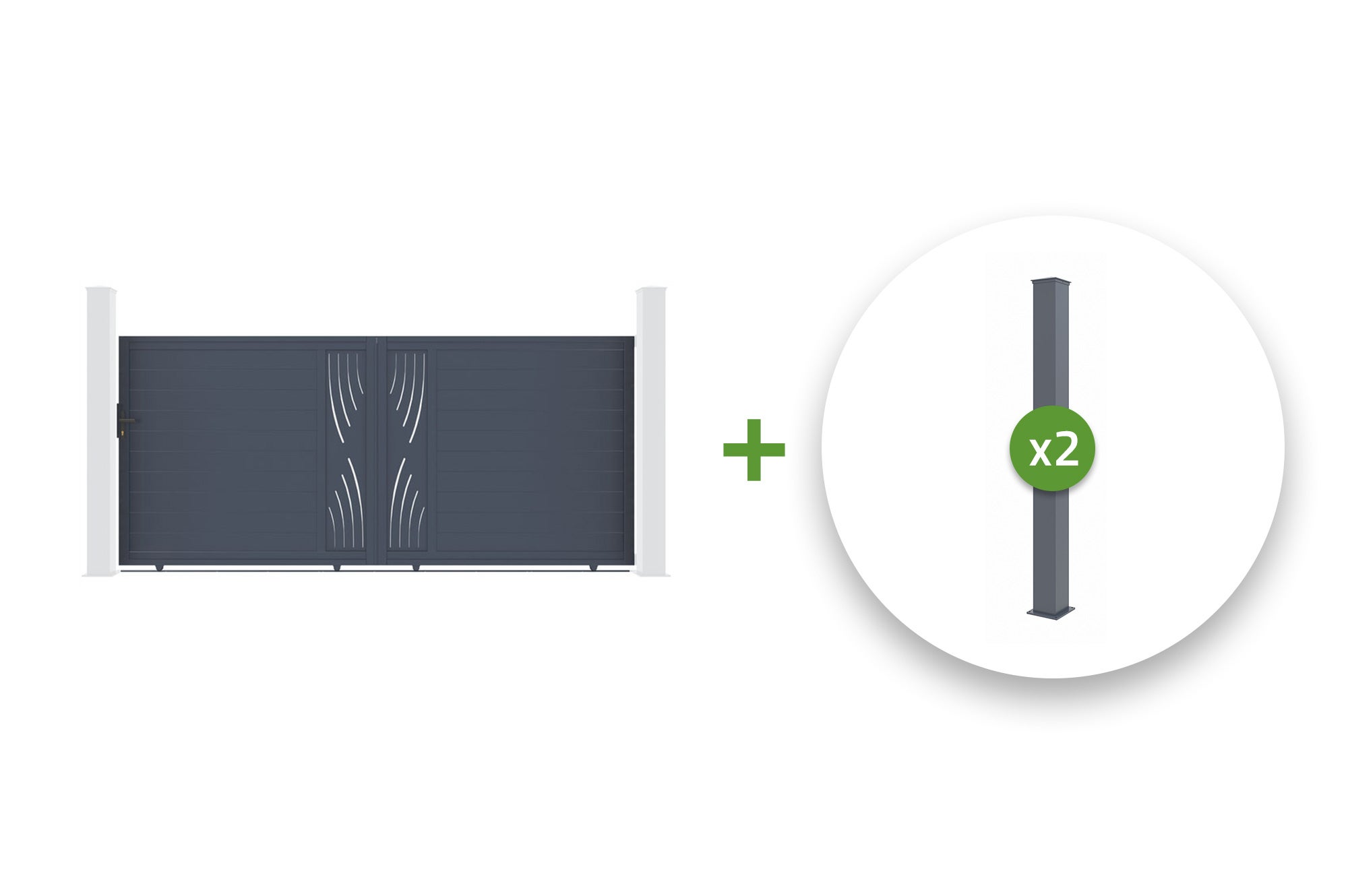 Paczka brama przesuwna 4m ARLBERG 400C160 + 2 słupki EIFEL wys.190cm