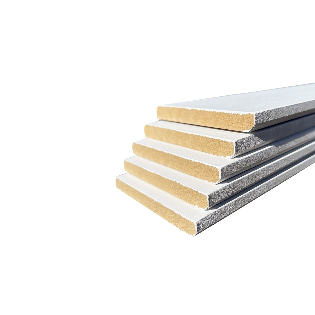 Lot de 5 Plinthes Arrondies MDF Prépeint Blanc, L. 2,44 m x l. 11,8 cm x Ep. 1,2 cm - 3