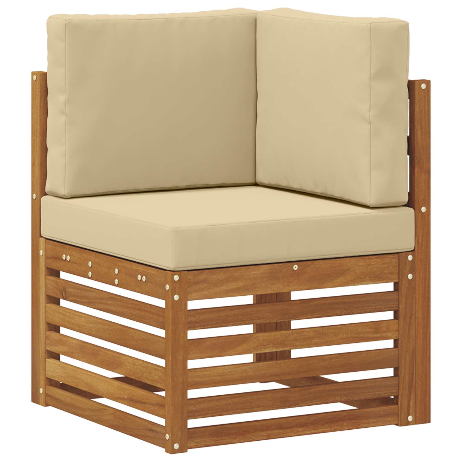 Ensemble de canapés d'extérieur, 7 pièces, naturel et beige, pour la terrasse - 5