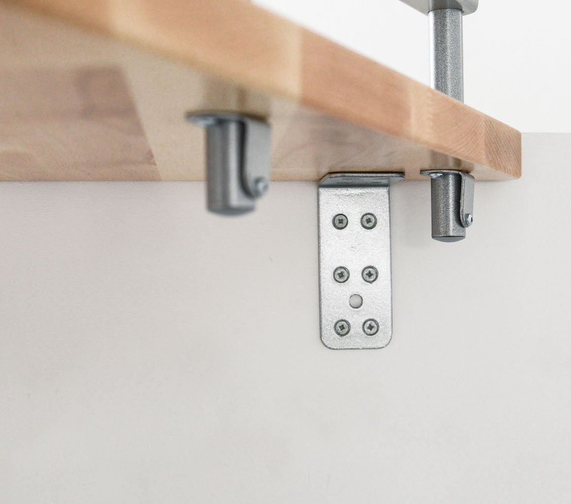 Escalier colimaçon 13 marches - Hauteur à franchir 2.54 à 3.05m - Structure grise et marche hêtre - Diamètre 100cm - VENE100/GH-13 - 4