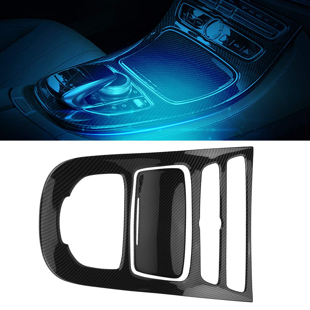 Garniture Panneau Changement Vitesse Fibre Carbone Qiilu - Compatible Volkswagen Golf 6 GTI R MK6