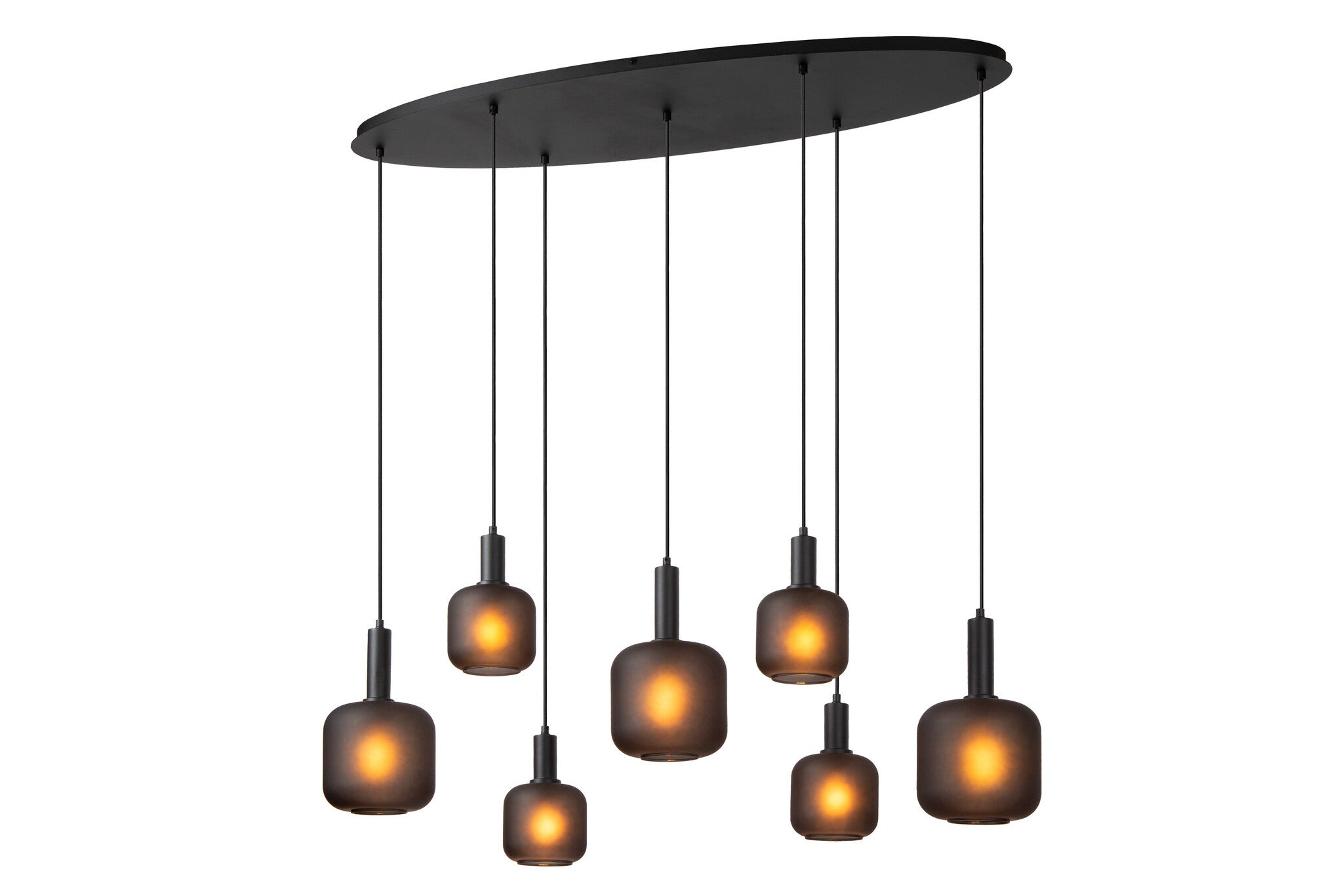 Lampa wisząca ELOISE czarna 7 x E27 x 40W wym:150x150x50cm Lucide