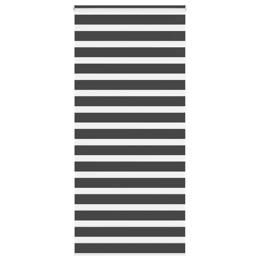 Roleta zebra, czarna, szerokość tkaniny 100,9 cm, poliester vidaXL