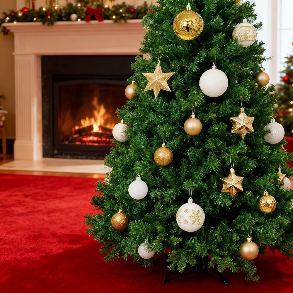 Juego de 44 adornos para árbol de Navidad, Juego de bolas navideñas irrompibles, Colgantes navideños, Adornos navideños, Regalos navideños - 6