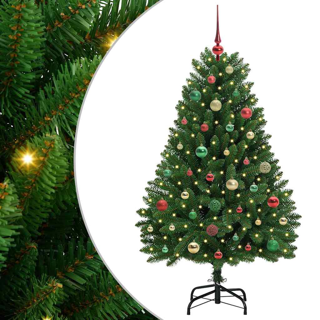 Sztuczna choinka Ze LED Lights Zielony 150 cm PVC i Metal