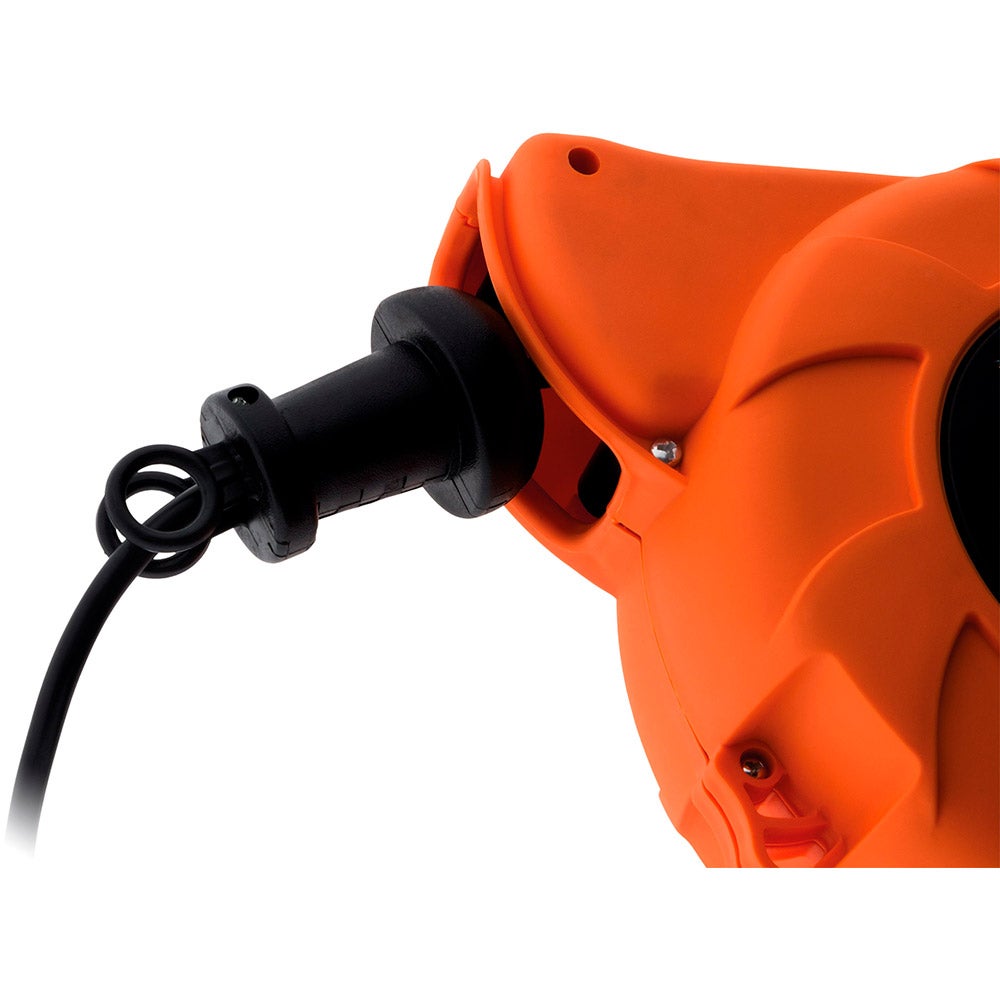 Enrouleur mural câble H05VV-F 3G1mm² 11m + 2m - orange - Zenitech - 4