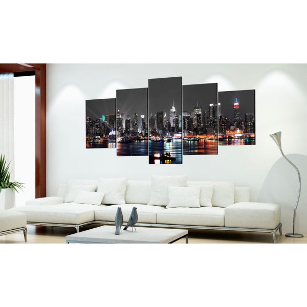 Tableau Villes Grey sky 200x100 cm - 2