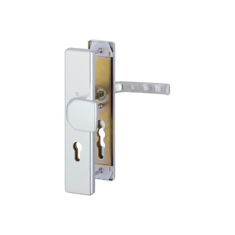 Zestaw klamek ochronnych HOPPE London 61G/2221/2210/113 Alu.F1 72mm 42-47mm - 3673198