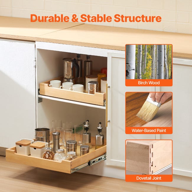 ROOMTEC Organizer estraibile per armadietti, 28 cm di larghezza x 45,7 ROOMTEC Organizer estraibile per armadietti, 28 cm di larghezza x 45,7