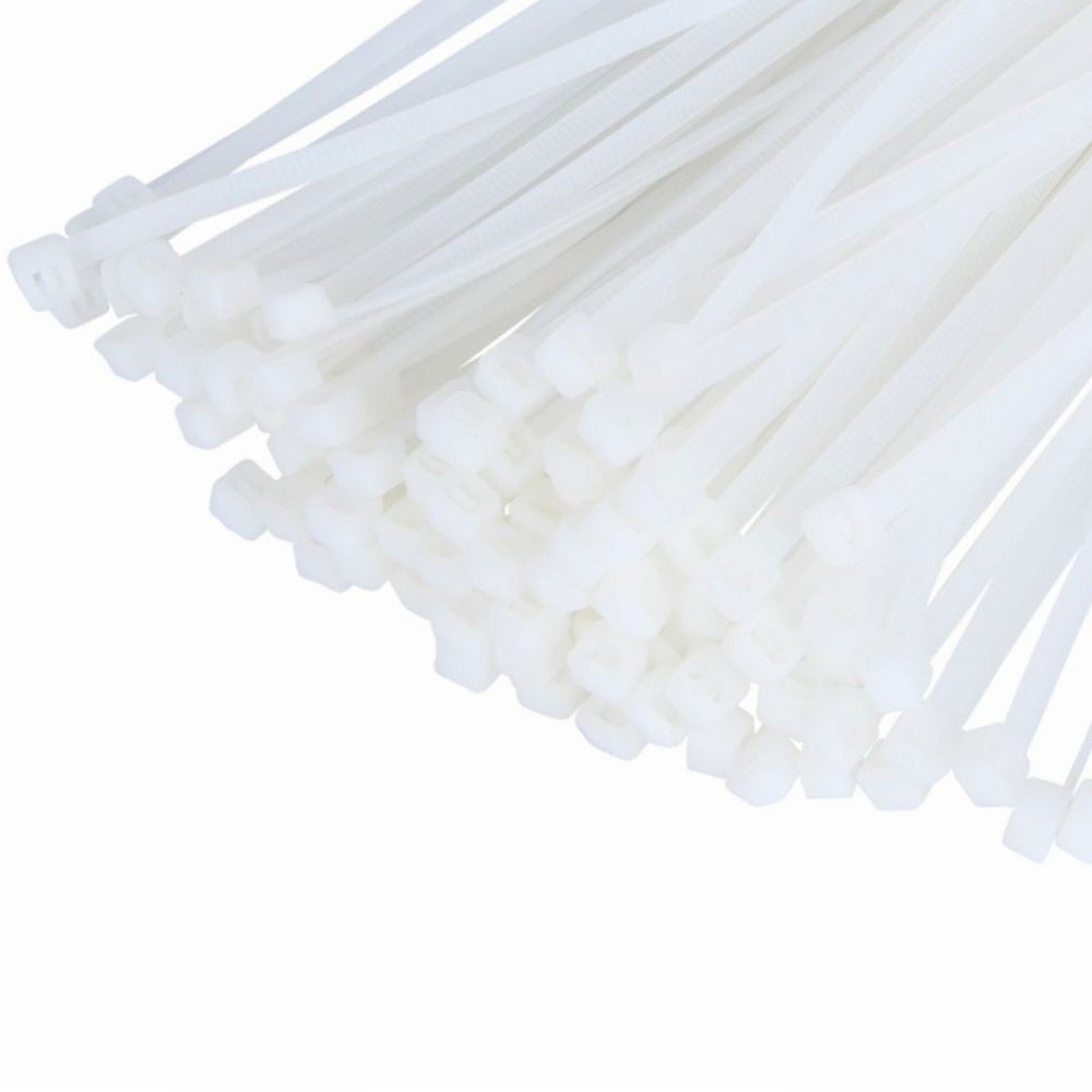 Collier rapide blanc lot de 100 colliers 300 x 4,8 mm - 7