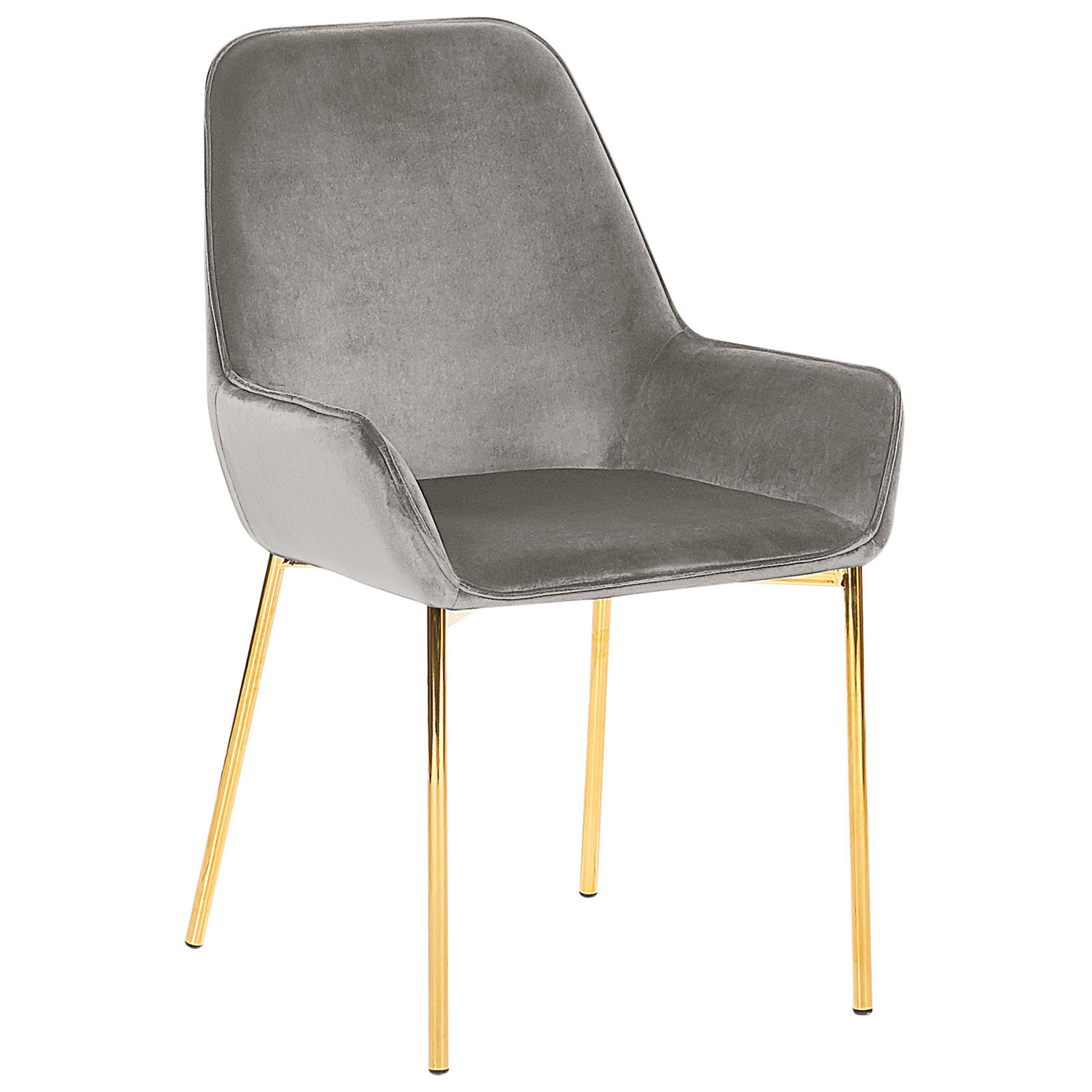 Set di 2 sedie da pranzo LOVERNA Velluto Grigio - 6