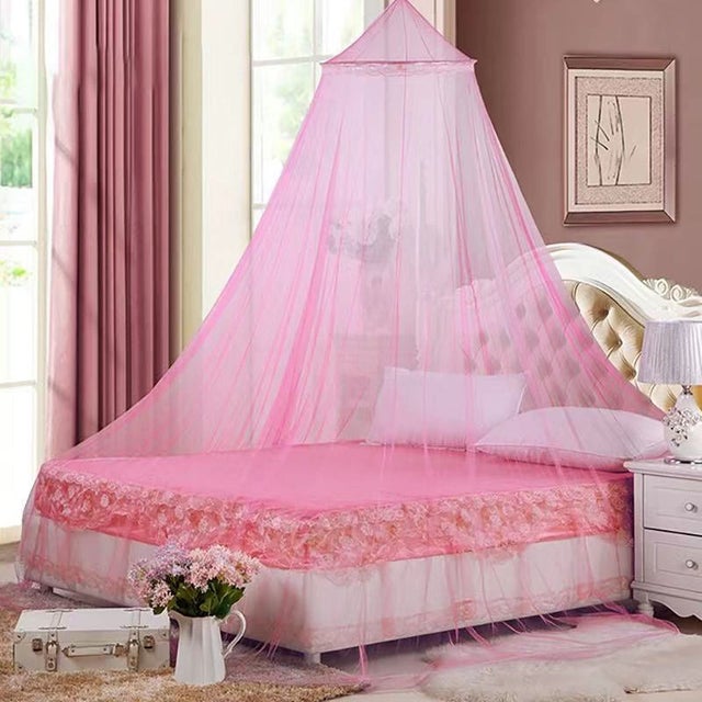 Mosquitera con dosel para cama, dosel para cama: dosel colgante con protección contra insectos, camping al aire libre, rosa, 230*60cm