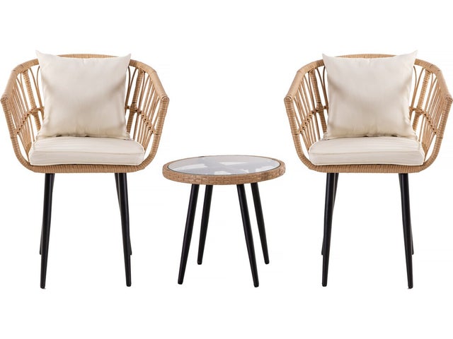Conjunto de muebles de jardín de ratán 