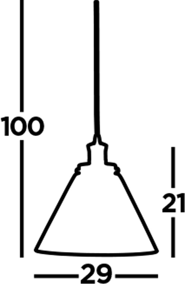 Suspension PYRAMID 1L métal argent satiné et abatjour verre transparent E27 max 60w diamètre 29cm - 4