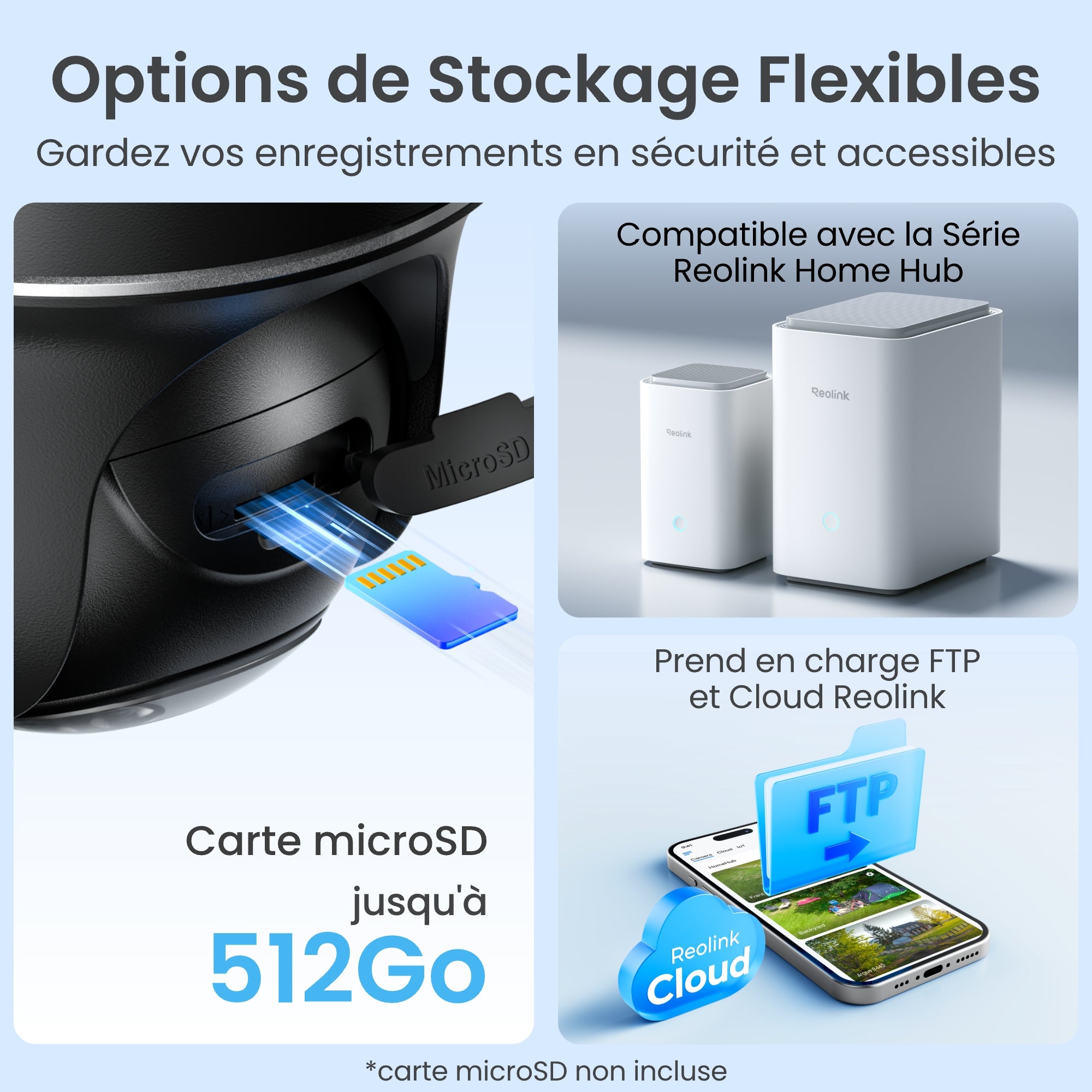 Caméra de surveillance 4K 8MP 2,4/5GHz WiFi batterie PT sans fil, sans Abonnement,+SP, Reolink, Noir - 8