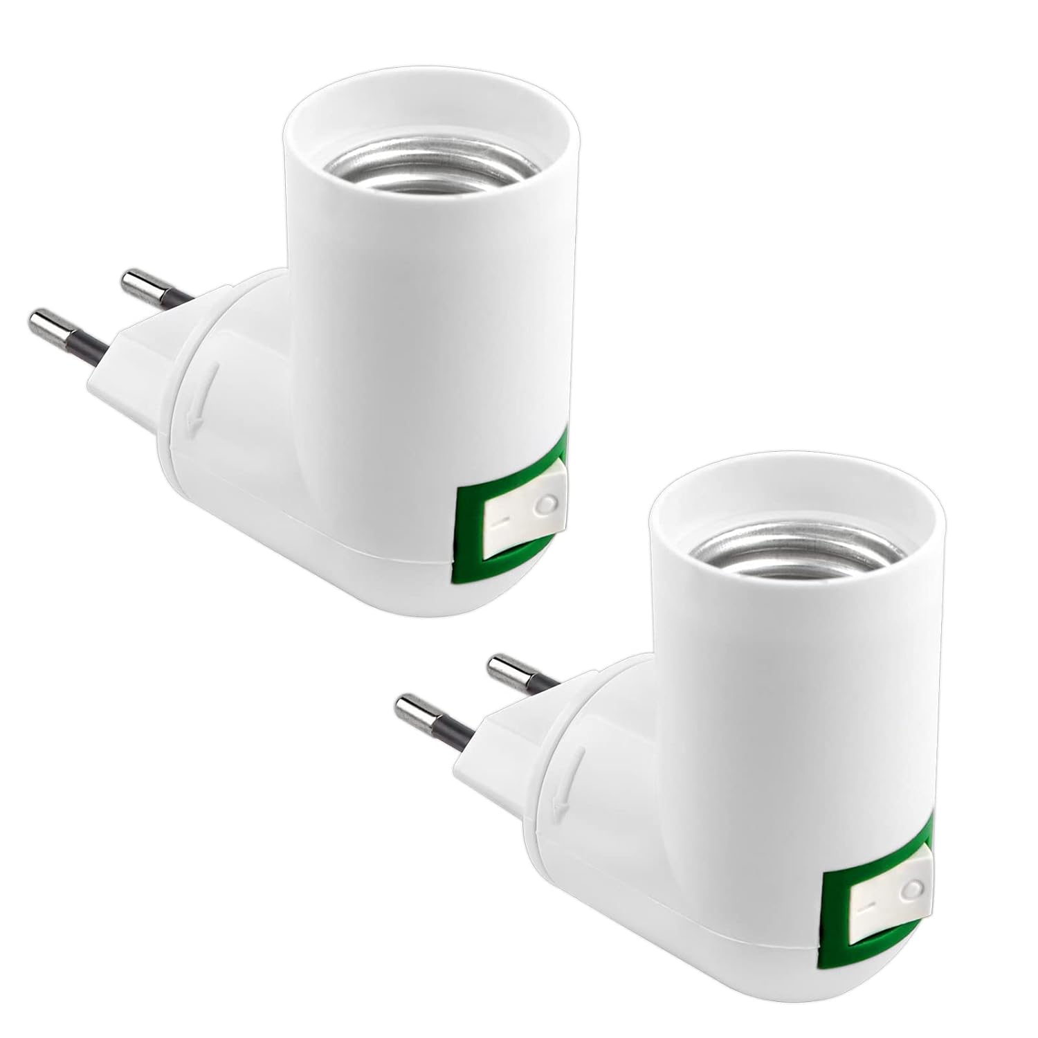 E27 z bezprzewodowym włącznikiem do ściennej lampy kuchennej AC 230V, oprawka żarówki LED, lampa punktowa E27, zestaw 2 sztuk (bez żarówki)