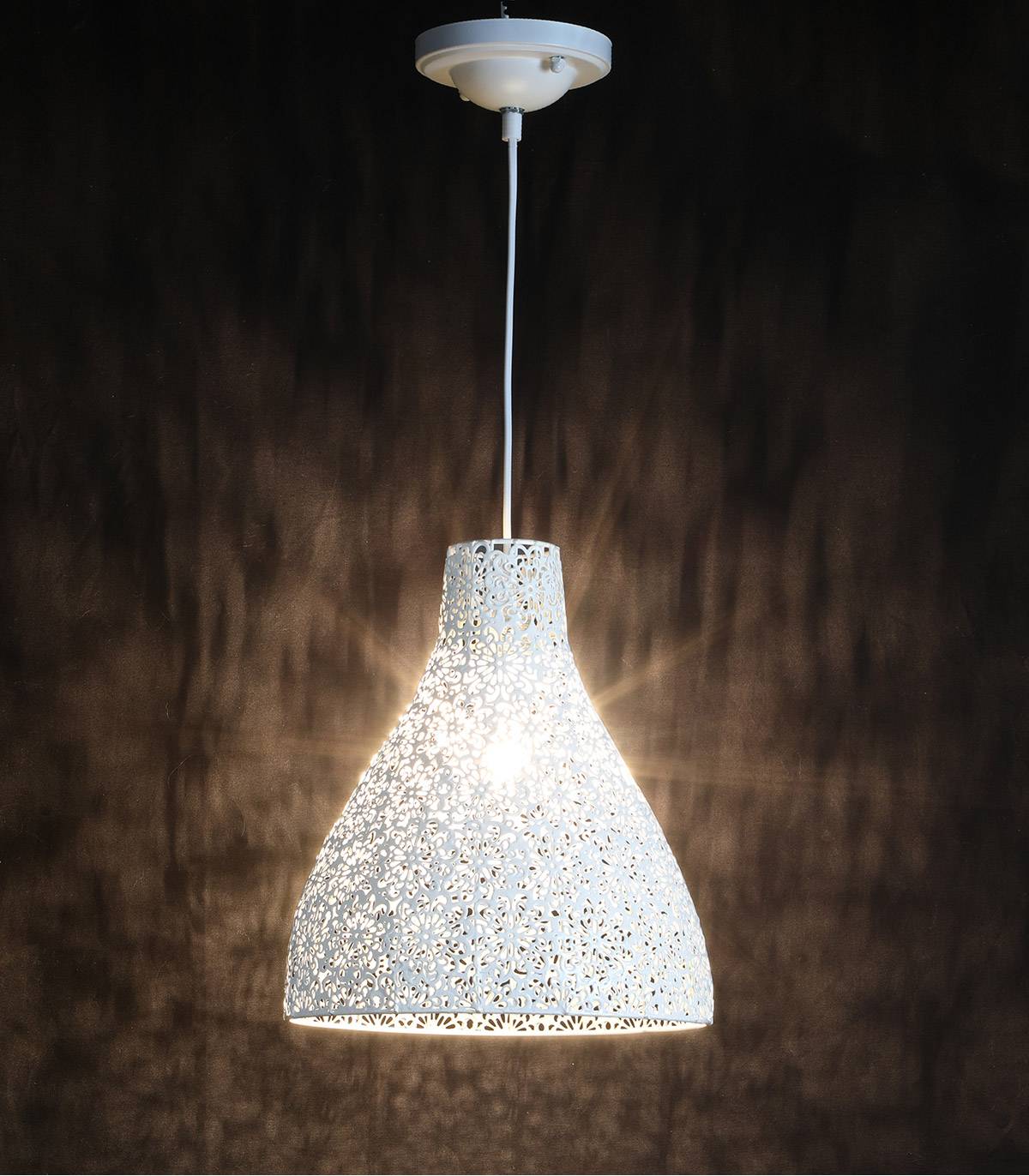 suspension zephir blanc, métal, diam. 28 cm, - 5