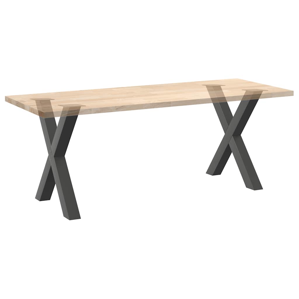 Maison Exclusive - Pieds de table à manger en forme de X 2 pièces Anthracite 70 x (72-73) cm Acier - 8