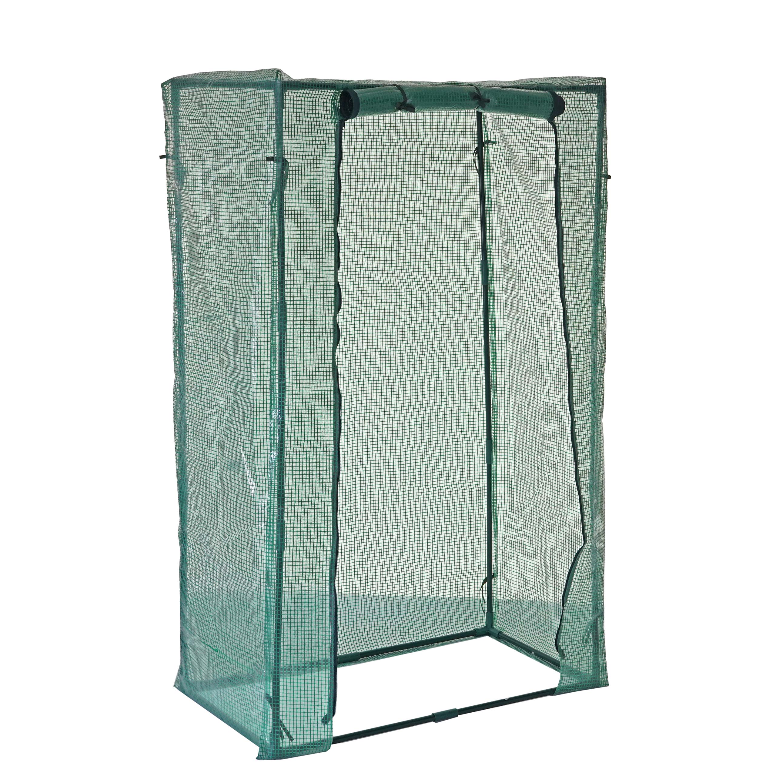 Szklarnia HWC-D65, szklarnia foliowa, szklarnia z zimną ramą, 150x95x50cm (towar B)