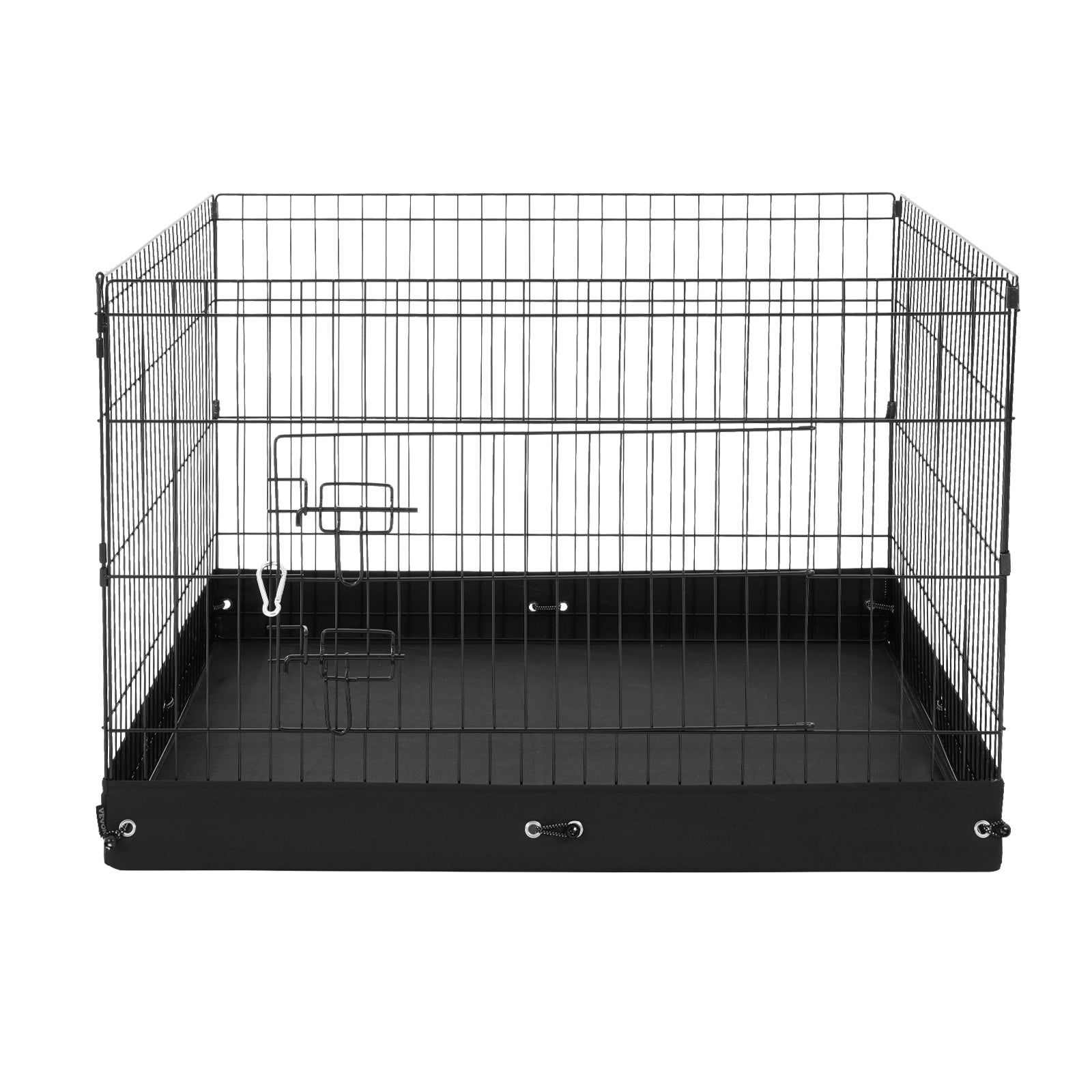 Cerca para Cão VEVOR 91x91x61 cm,Plegável 4 Painéis Metálicos com Porta,Tapete em Tecido Oxford 600D,para Pequenos Animais,Interior/Exterior - 9
