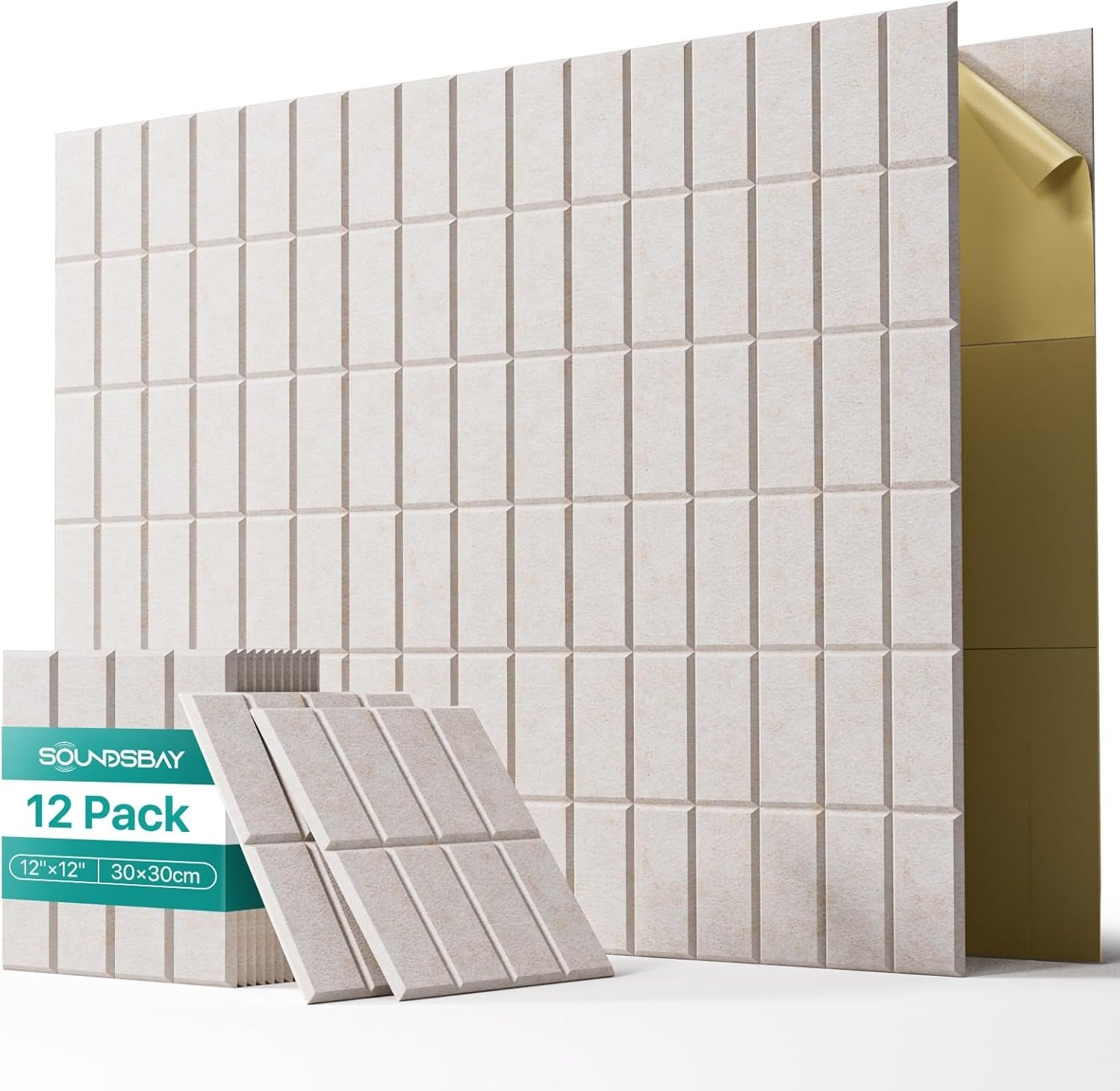 12 opakowań paneli samoprzylepnych 30 * 30 cm, panel dźwiękochłonny i panel ścienny dźwiękochłonny