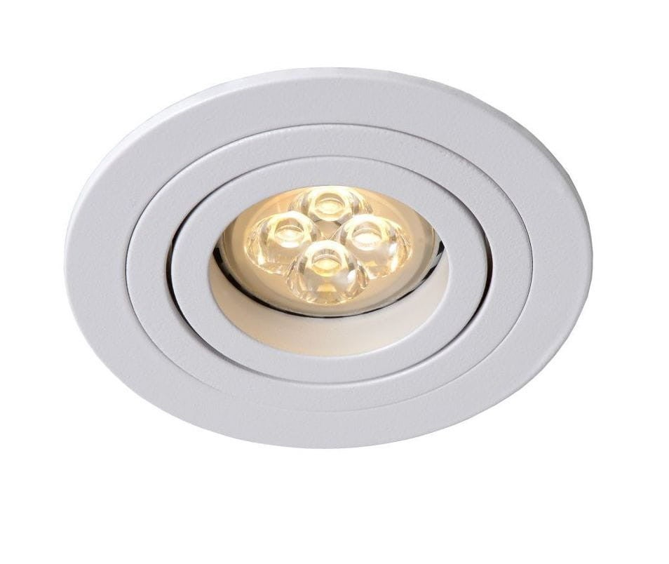 Oprawa sufitowa wpuszczana oczko Tube biała 1xGU10x50W okrągła ruchoma IP20 wym: 9,5 x 9,5 cm aluminium Lucide