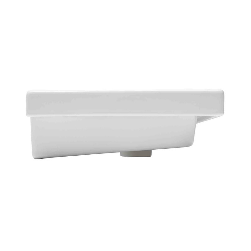 Brevis Lavabo suspendu avec trou pour robinetterie au milieu, 50,5x40x14cm (SATBRE5040S) - 4