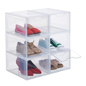 24 Scatole Porta Scarpe Pieghevoli E Trasparenti: Finalmente Ordine Nell'Armadio! - 5