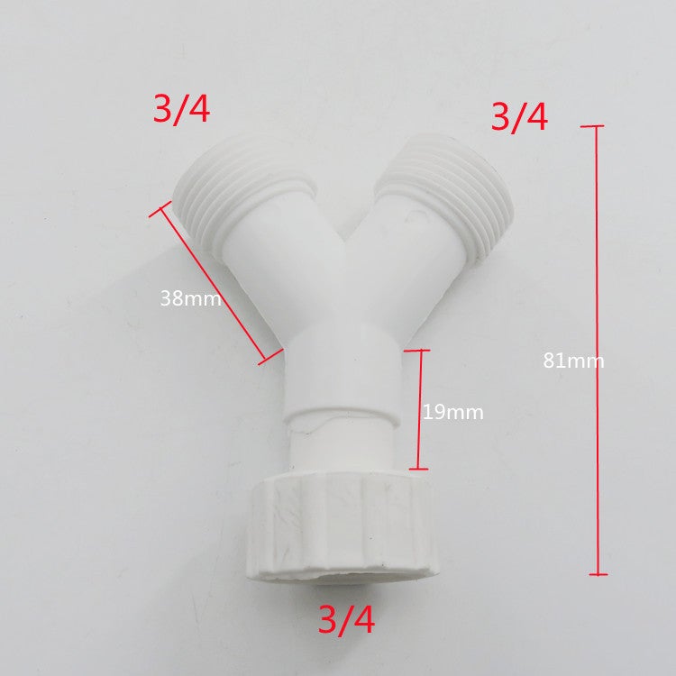 Xavax doppio attacco, per tubo di scarico lavatrice e lavastoviglie, per tubi con dimensioni interne 19-23,5 mm, 2 x fascette stringitubo (20-32 mm