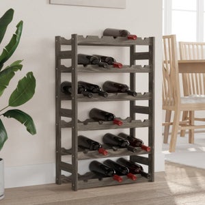 J JACKCUBE DESIGN Portabottiglie in legno rustico per 6 bottiglie di vino, per piano di lavoro, 3 ripiani, autoportante, organizer per la decorazione della casa, bar, cantina, dispensa, armadietto