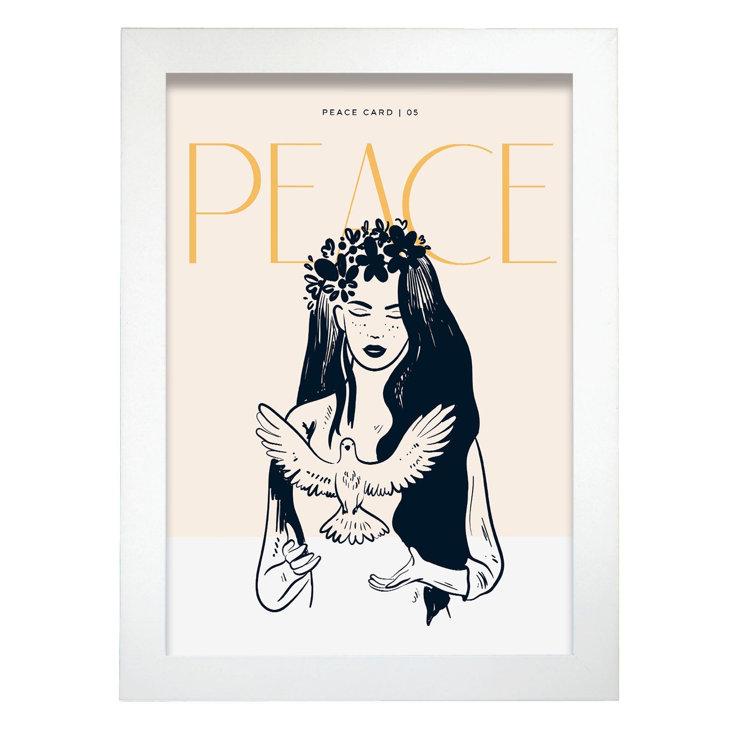 Nacnic Poster A3 Con Cornice – Gru E Montagne – Stampa Artistica Moderna In Bianco E Nero – Decorazione Parete Soggiorno E Camera Da Letto