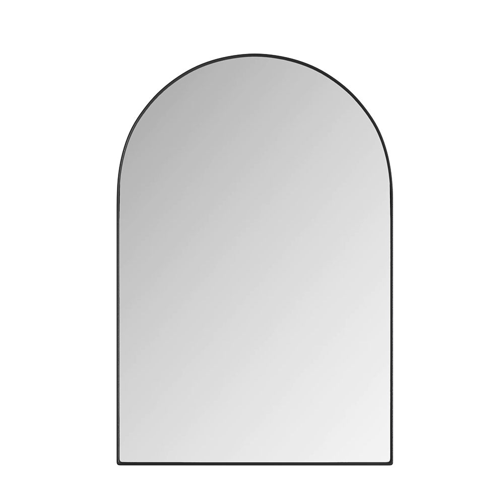 Mobiletto a specchio con contenitore, specchio con contenitore e cornice in metallo, mobiletto a muro con specchio e ripiano regolabile, bianco - 8